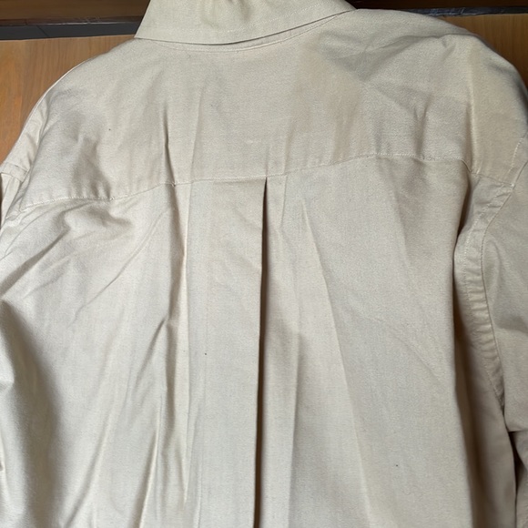 Tan Men’s vintage Oxford shirt by Nautical- size 15 1/2- 34/35 - Picture 3 of 3